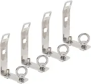4pcs Load Stops Replacement T-Slot Truck Cross Bar, 304 Stainless Steel Roof Rack Cross Bar Tie Down for Ladder Firewood Skis Kayak