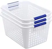 3X Storage Baskets Multi Purpose Space Saving Office School Laundry