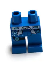 Lego - Minifigure Legs - Blue, White Belt, Robe Sash