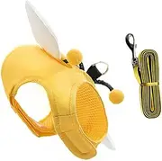 SUPVOX 1 Set Cat Leash Wand Bell Deterrent Wire Kit Cat Escape Proof Plush Portable Vest Scooper Cat Supplies Puppy Harness Tracker Retractable Litter Adjustable Meow Scat Fabric Yellow