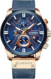 [Generic] Daseeme 8346 Luxury Business Quartz Movement Men Watch 3ATM Waterproof Big Dial Large Face Luminous Sports Wrist Watch Microsecond Second Minute Chronograph Sub-dials Calendar Clock Wristwatch for