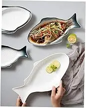 Zerodeko Creative Fish Plate Fish Shaped Plates Kitchen Serving Bowl Fruit Platter Snack Tray Lids Dry Fruit Tray Fruit Bowl Display Platters Snack Storage Tray Snack Container Bowls Trays