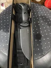 Ka-Bar BK2 Becker Campanion 1095 Steel Fixed Blade Knife Polyester Sheath& Box*