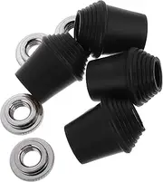 HYTROVE 4-piece Bass Drum Leg Cap Kit with Threaded Rubber Feet Locking Nuts Drum Leg Bracket Mount