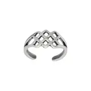 Sterling Silver .925 Beautiful Toe Ring Adjustable Size Oxidized | Made In USA