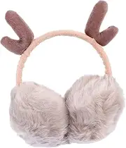 [HONMEET] 1 PC Antlers Children's Earmuffs ear muffs warm clothing Christmas Ear Cover Reindeer Antler Headband fluffy earmuffs Plush Flexible Earmuff elasticity earpiece toddler