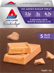 Atkins Endulge Caramelised White Chocolate Bars | Keto Friendly Bars | 5 X 30G L