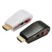 1080P HD Multimedia Interface Male to VGA Female Video Converter Adapter with USB Power Audio Cable 33 WHITE