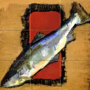 Russian Art 1934 Fish Ceramic Mural Backsplash Bath Tile #683