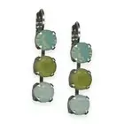 Earrings by Mariana Woman Charming Olivine and Opal Swarovski Crystals