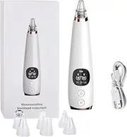 Skin Care Tools，Facial Pore Vacuum ， Blackhead Remover for Face with 3 Suction Levels, 6 Attachments, USB，Deep Cleansing Pore Cleaner and Blackhead Extractor Kit for Women & Men (White)