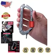 All-in-One Titanium Carabiner Key Holder with Twist Lock - Multi-Purpose Tool