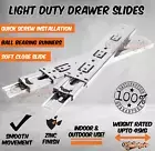 500mm Soft Close Light Duty Drawer Slides 45kg Slider Runner Trailer Fridge 4X4