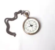 2" London Shiny Polished Brass Pocket Watch with Chain,Replica FOR CHRISTMAS