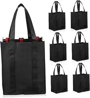 [Mobestech] 6Pcs Wine Bottle Carrier Tote Bags Reusable Wine Tote Bag for Travel Camping and Picnics Bottle Carrier with Compartment for Easy Transport and Storage