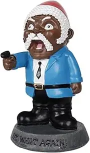 FEIYU BUY Funny War Gnome Statue - Say What Again! Creative Garden Gnomes - Humorous Black Man Gnome Dwarf Gangster - Classic Movie-Inspired Novelty Statue for Indoor and Outdoor Use
