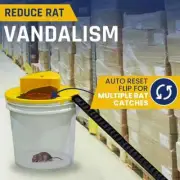 2X Mouse Trap Bucket Flip Slide Bucket Lid Mouse Rat Trap With Ladder Mousetrap