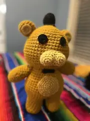 Golden Freddy Five Nights At Freddys 10” Crochet Doll Bear New Handmade FNAF