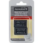General's Magic Black Erasers 2/PkgGBS182BP
