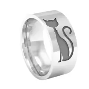 Solid 925 Sterling Silver Cat Ring Unique Jewelry Perfect Gift For Animal Lovers