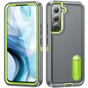 MCC Shockproof Samsung Galaxy S23+ Plus Case Cover Heavy Duty with Stand [Grey+Green]