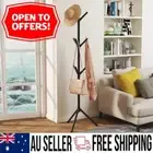 Clothes Stand Cloth Hat Rack Hanger Coat Hook Hat Handbag Storage Metal AU BLACK