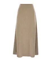 Platinum And Lurex Long Skirt IT40,IT44,IT42 Nude