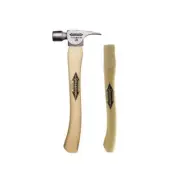 Milwaukee 10 oz. Titanium Hammer W/ 14.5" Curved Hickory Handle, Smooth Face