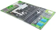 Kids Carpet Play mat, Airport runway plane Kids Rugs For Playroom & Kid Bedroom, Soft Foldable Room Decor rug 120x160(3ft11"x5ft3")