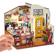 ROBOTIME Miniature House Kit DIY Mini Dollhouse with Furniture Tiny Room Kit ...