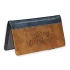 Premium Vegan Leather Scripture Checkbook Cover for Men & Strong/Courageous #2
