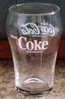Coke Cola Schooner Glass New, clear glass, white print