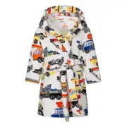 Children"s Bathrobe Boys Girls Hoodie Robes Cartoon Animal Dinosaur Sleepwear Toddler Soft Pajamas Jp White Car 150cm