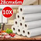 10X 28CM*6M 90μm EMBOSSED VACUUM FOOD SEALER BAGS SAVER SEAL ROLLS STORAGE
