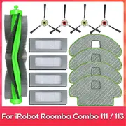 For Romba Combo / 113 / R113840 Main Side Brush Hepa Filter Mop Cloths Robot Vacuum Parts Accessories As Shown