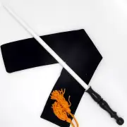 14" Guidance Hand Turned Mahogany Wood Magic Wand Witch Wizard w/ Velvet Bag