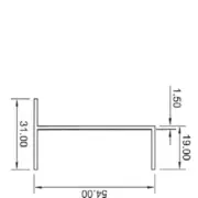 50MM DOOR JAMB SURFMIST ALUMINIUM EXTRUSION
