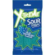 X-Treme Sour Straps Blue Raspberry 160g x 12 Pack