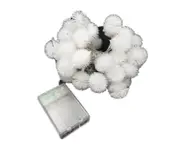 L06 3M 20 Led Battery Box Curtain Festive String Lights Christmas Lover Decoration Warm White Lighting Fur Ball Hanging Light