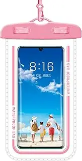 VerdeRoot Waterproof Phone Pouch, IPX8 Universal Waterproof Case Dry Bag Phone Protector for iPhone 15 14 13 12 11 Pro Max, Galaxy S23 S22 S21 S20, Pixel - Fits All Phones Up to 7.2‘‘ (Pink)