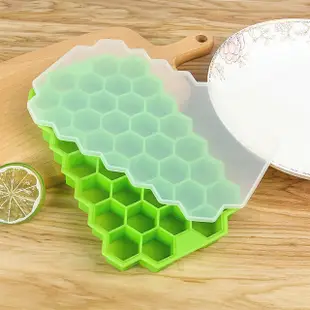 《Stylelife》蜂巢造型加蓋製冰盒-綠
