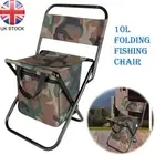 Fishing Tackle Stool Backpack Seat Bag Camping Foldable Rucksack Chairs Oxford