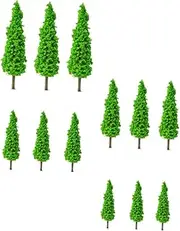 12Pcs Miniature Tree Decor Artificial Greenery Landscape Supply for Home Adornment Durable Fade Resistant Simulation Trees for Garden