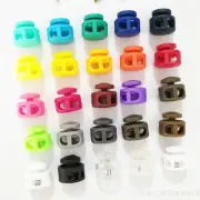 12-120x Double Hole Toggle Cord Stopper Lock End Drawstring Spring Loaded Hole