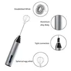 Milk Frother Egg Beater USB C Rechargeable with 3 Mixing Heads for Latte Egg