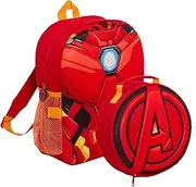 [Marvel] Kids Iron Man Backpack Avengers Detatchable Lunch Bag Water Bottle Holder Matching 2 Piece Set