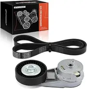 Engine Serpentine Belt Drive Kit Compatible with Chevrolet, Pontiac & Saturn Cars - HHR 2006-2010, Cobalt 2005-2010, Cavalier 2002-2005, G5, Pursuit, Sunfire, Ion, Vue - 2.0L 2.2L 2.4L