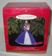 #820 NRFB Hallmark 1999 African American Millenium Barbie Ornament