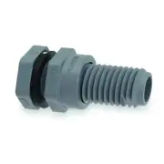 Hayward Flow Control Bulkhead Tank Fitting,FKM,4 1/4"L,PVC BFA1020SFS Hayward