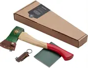Hultafors 840011 - Hults Bruk 325 Anniversary Axe 375mm, Polished Edge, Leather Sheath (Includes Key Ring with Iconic Ship Nail)